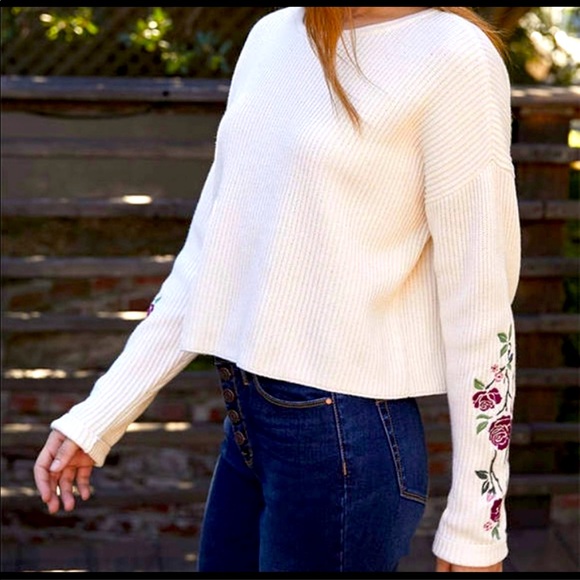 Pacsun LA Hearst Embroidered Ribbed Pullover Sweater - Picture 2 of 4